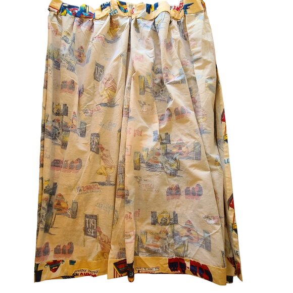 Vintage 1960's/70's Nascar Race Car Curtains (set of 2) / Grand Prix / F… - Picture 4 of 10